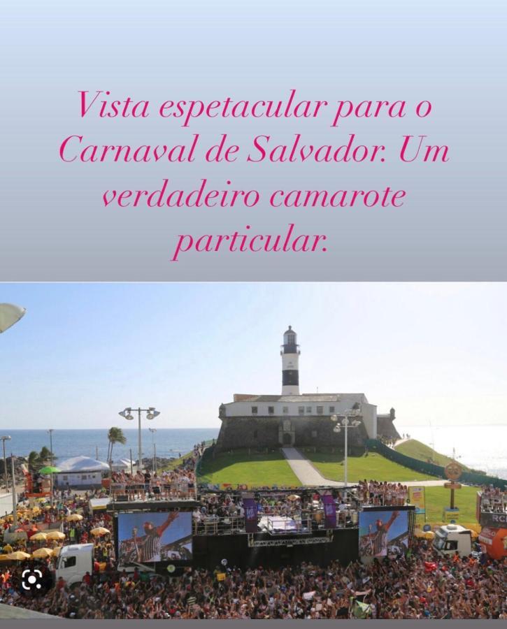 Apartamento No Farol Da Barra. Vista Deslumbrante Para O Mar! No Circuito Do Carnaval. Ao Lado Do Porto Da Barra ! Salvador Ngoại thất bức ảnh